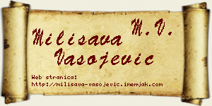 Milisava Vasojević vizit kartica